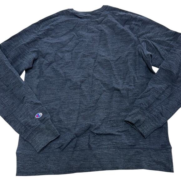 Champion Sweatshirt Mens Large Blue Crew Neck Knit Pullover‎ Sweater - Picture 2 of 7